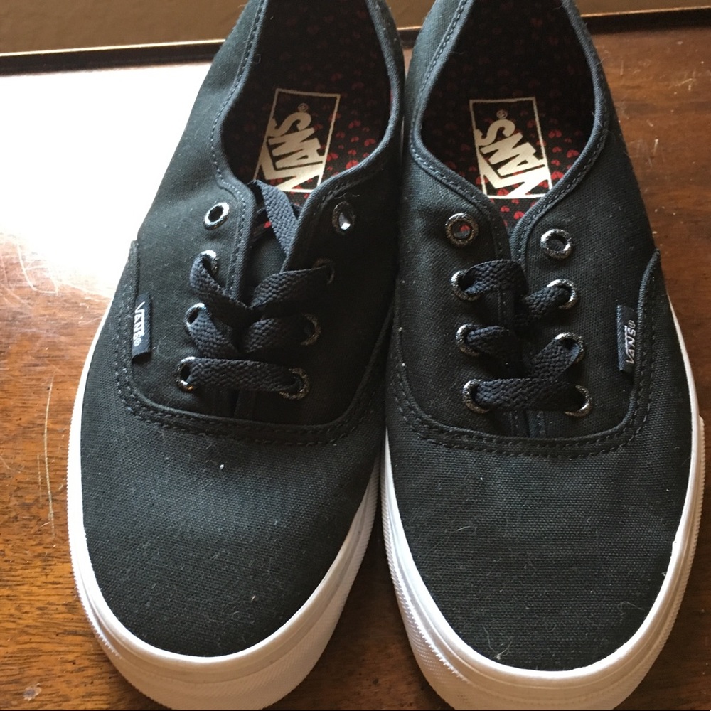 Vans authentics, black and white, NWOT